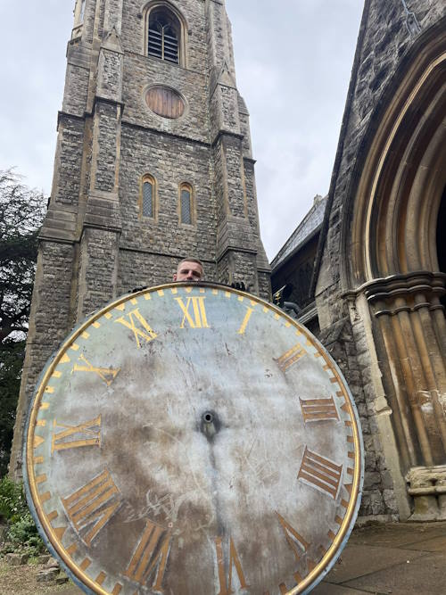 Clock dial on ground low res